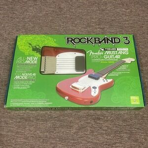 NEW OPEN BOX XBox 360 Fender Mustang‎ Pro-Guitar Controller Rockband 3 Mad Catz